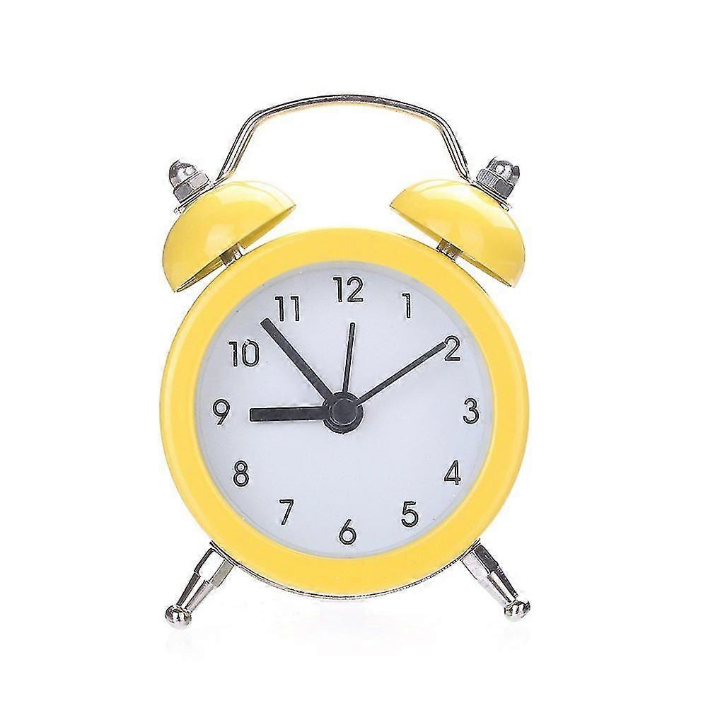 Alarm Clock Round Metal Twin Bell For Home Room Office