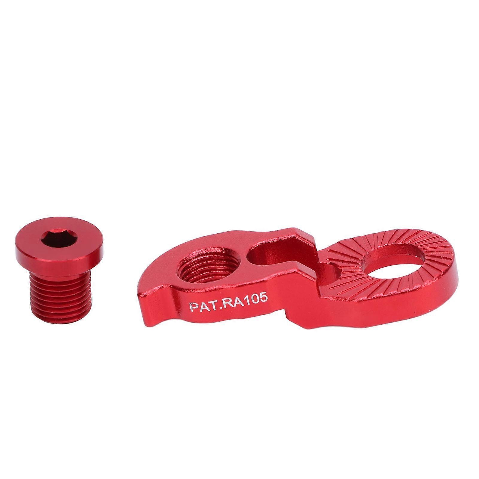 Rear Hook Extender with Screw Aluminium Alloy Bike Frame Tail Hanger Extension Converter for Mountain Road Bikes Red