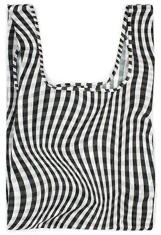 Kind Bag London Medium Reusable Bag - Distorted Gingham Black