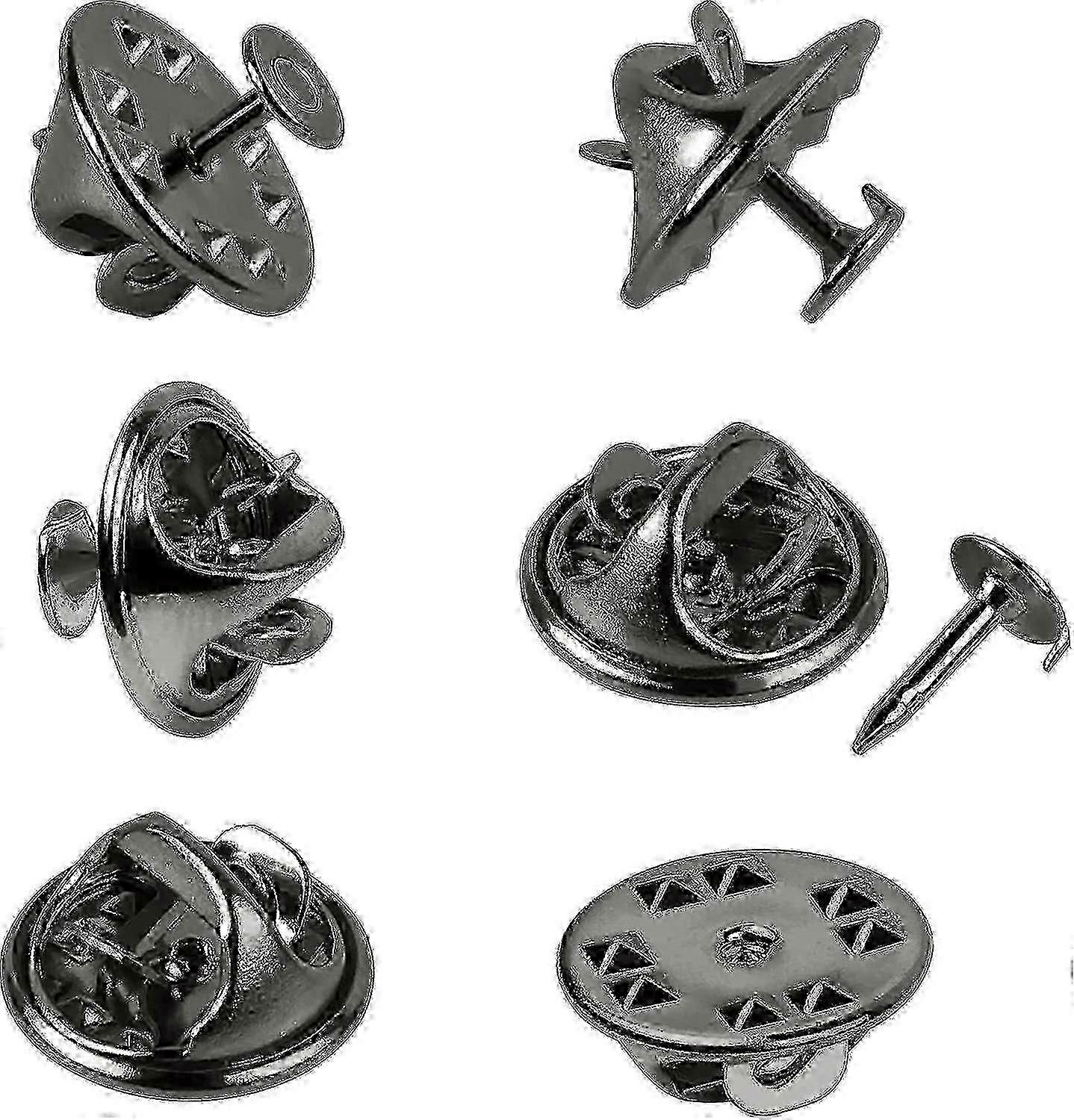 120 Pair Butterfly Clutch Tie Tacks with Pin Back Compatible for 8mm Length Blank Pins Ideal for Craft Projects (silver)