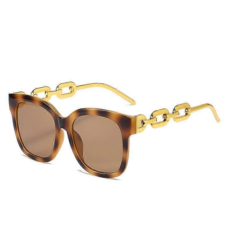 Wekity Polarized Women's Square Sunglasses Chain Temple