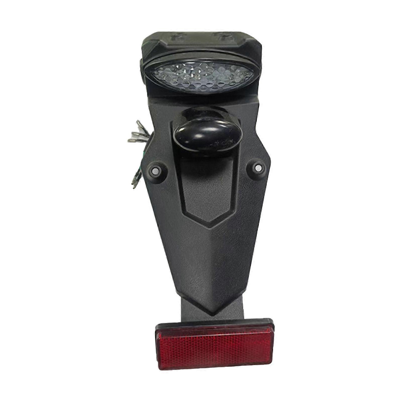Motorcycle Rear Fenders Wheel Cover Splashing Guard Mudguard Tire Hugger Protector with LED Tail Light Brake Lamp white shell