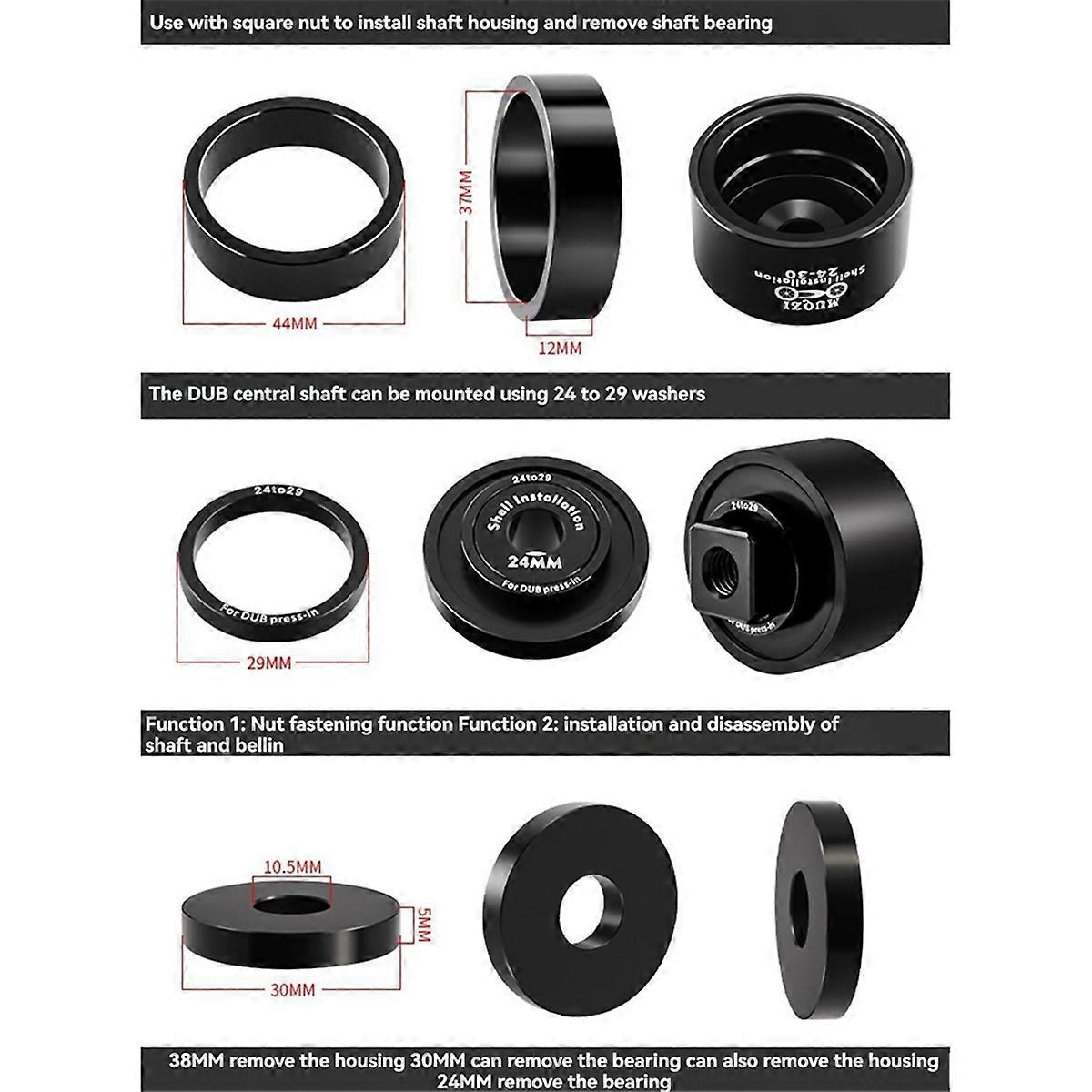 MUQZI Bicycle Push-in Removal Tool Axle Mounting Removal Tool