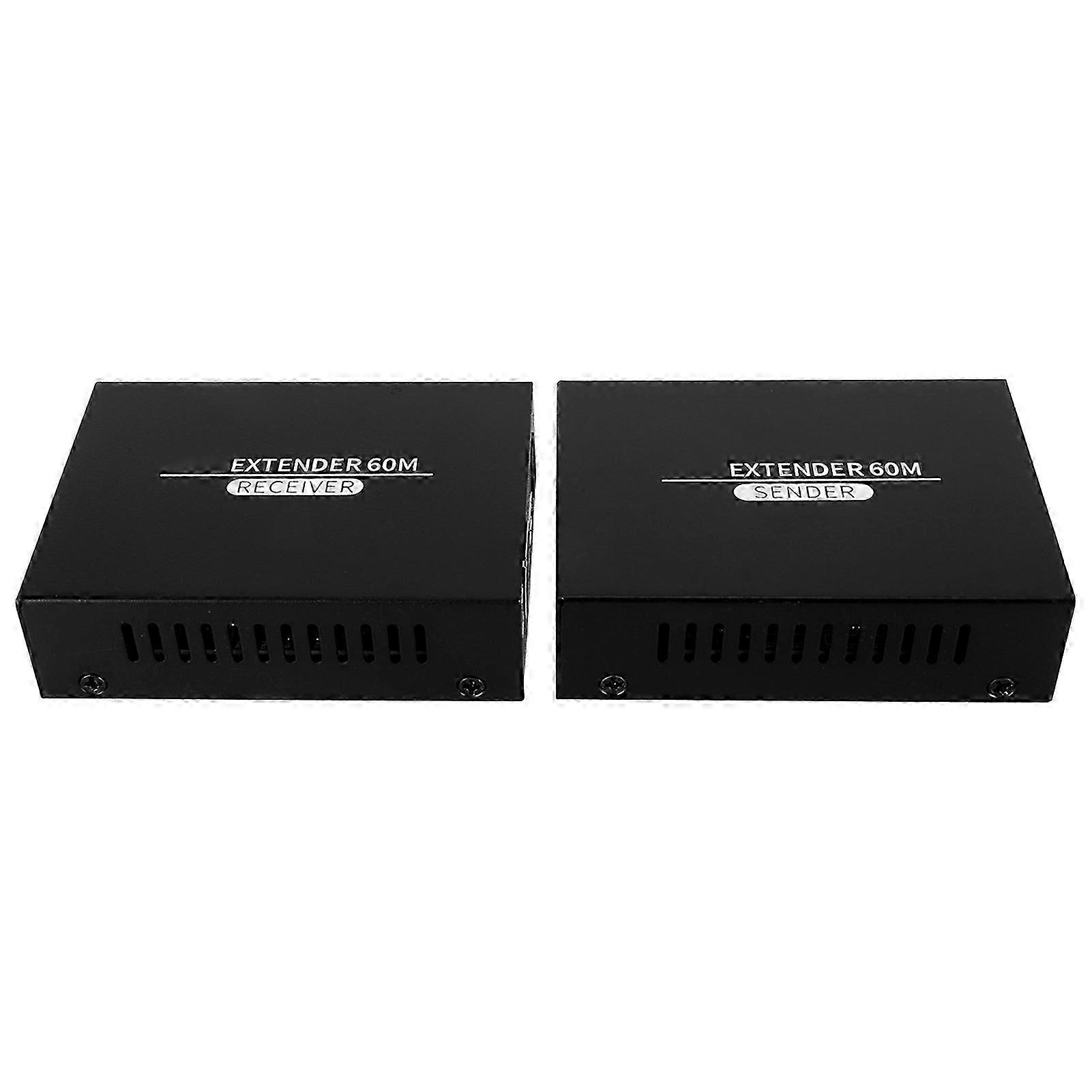 HD Multimedia Interface KVM Extender 197ft 1920x1080P 60Hz Remote Operation POC Function HD KVM Extender 100?240V US Plug