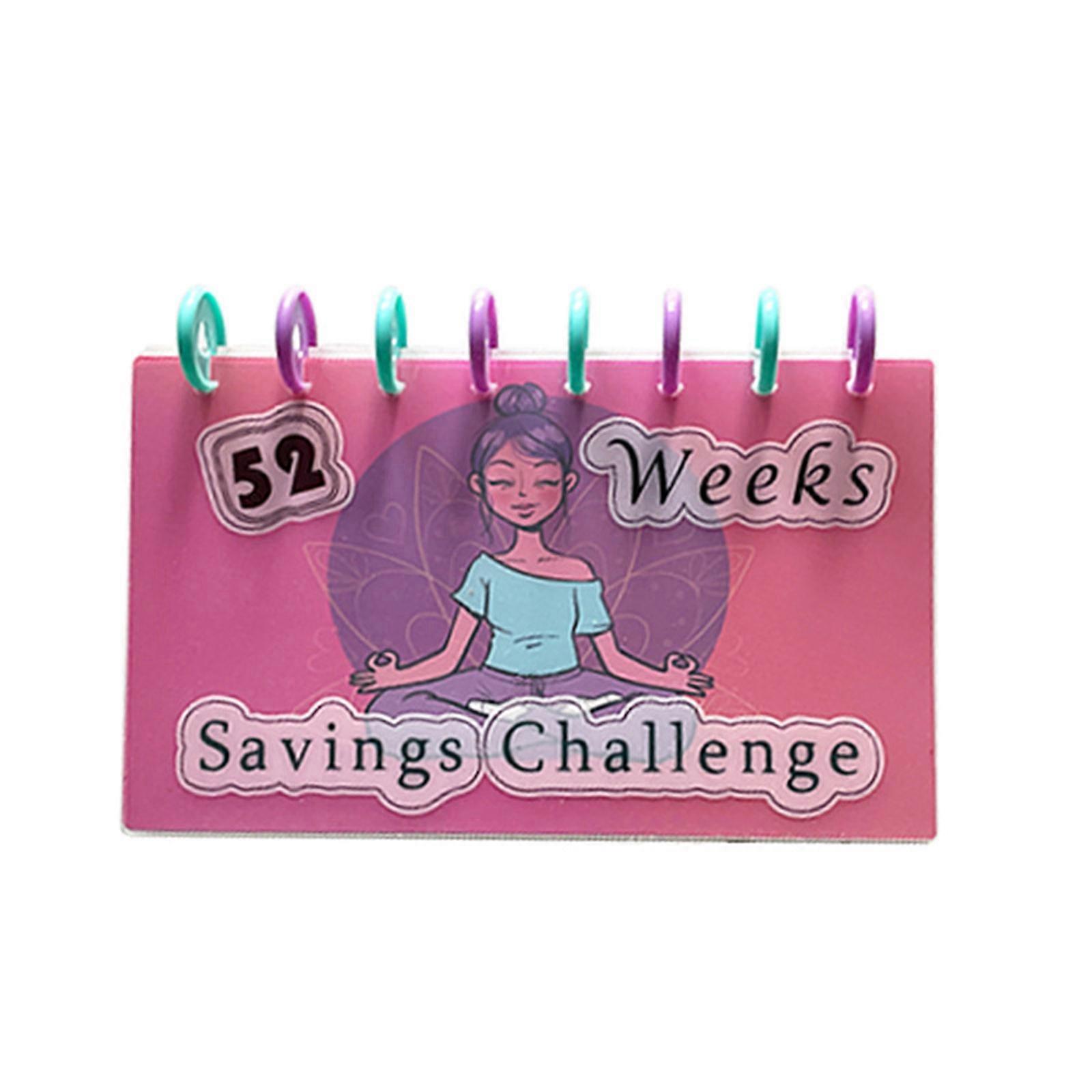 52 Weeks Savings Challenge Binder Notebook Money Saving Challenge Book with Envelopes Journal for Financial Planning