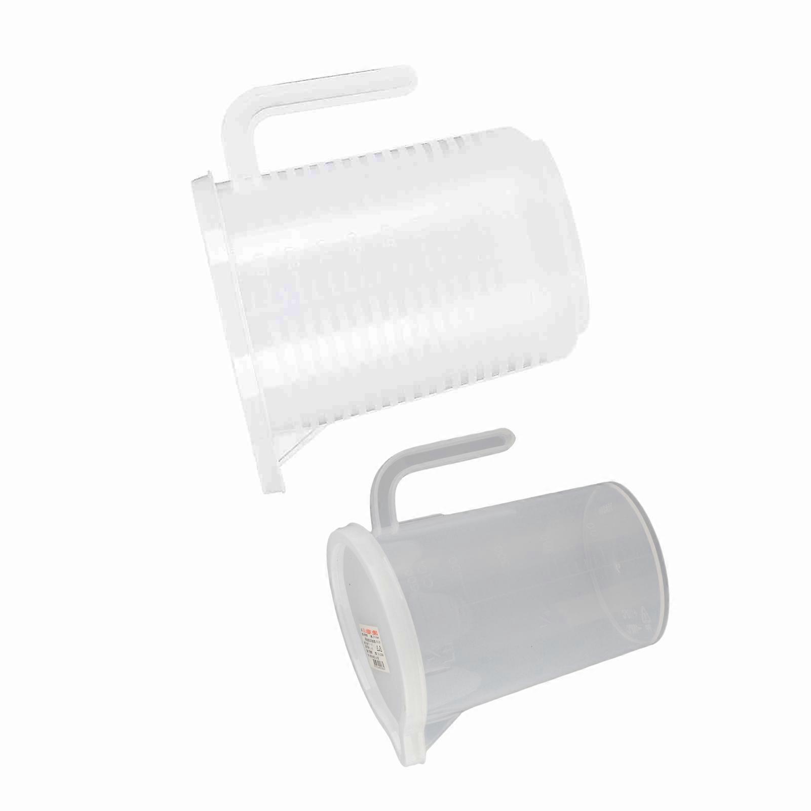 500ml Clear Plastic Measuring Cup with Lid, 125mm Height, PP Resin