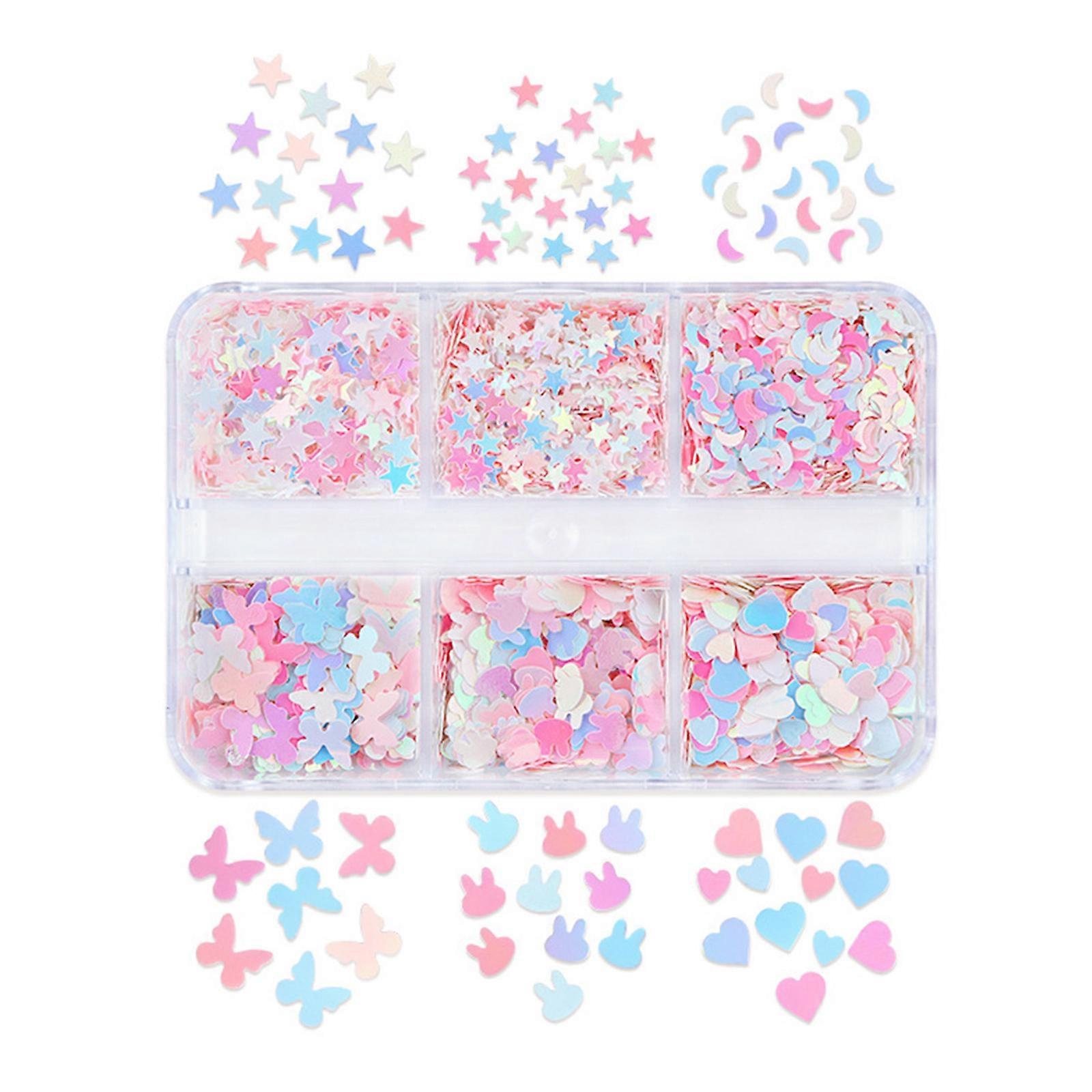 Star Mixed Sequins Set Glitter Sequins Manicure Glitter Sparkle Design Nail Decoration Accessories Sparkling Sequins Mix
