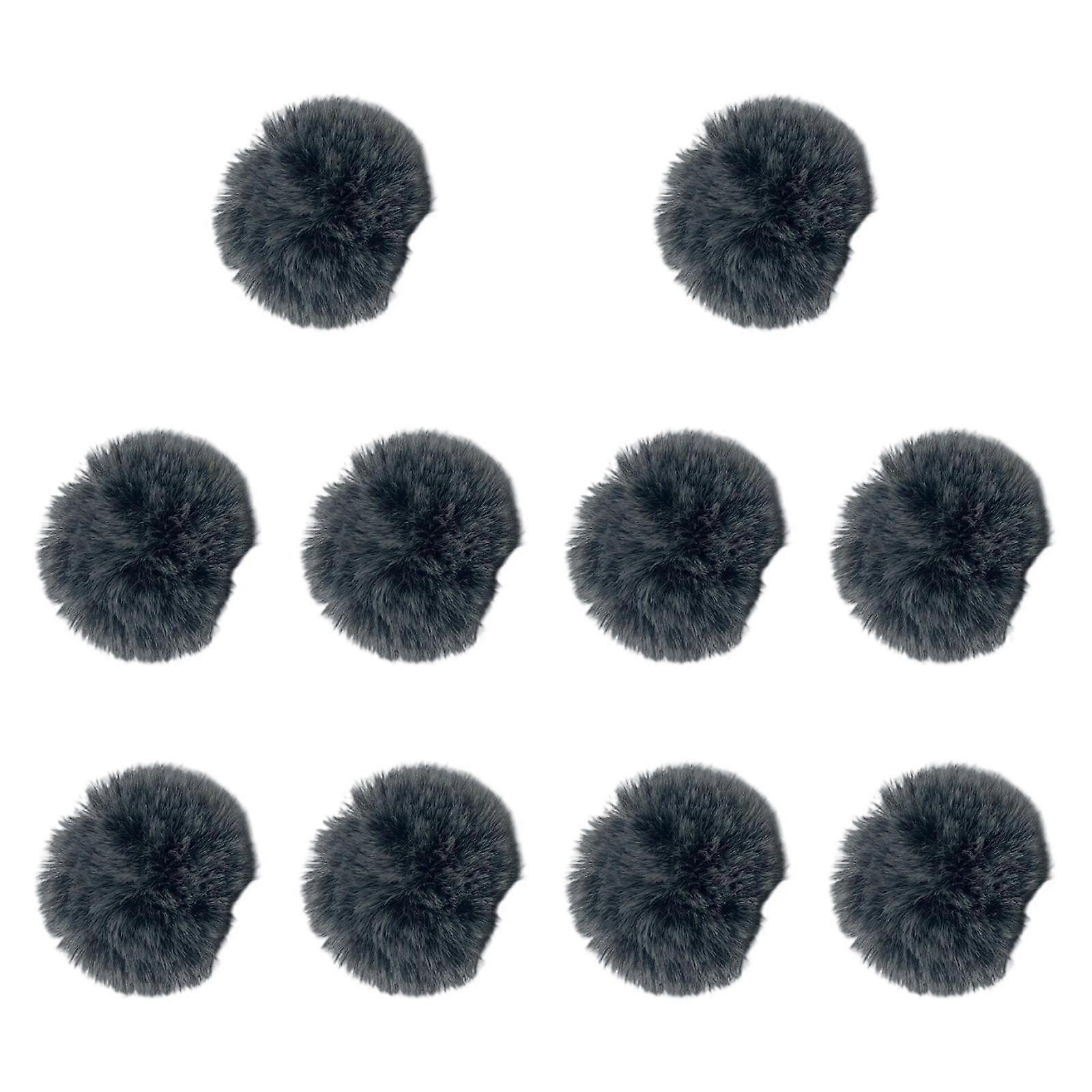 10 Stück Furry Mikrofon Windmuff Revers Mikrofon Windmuff Geräuschreduzierung