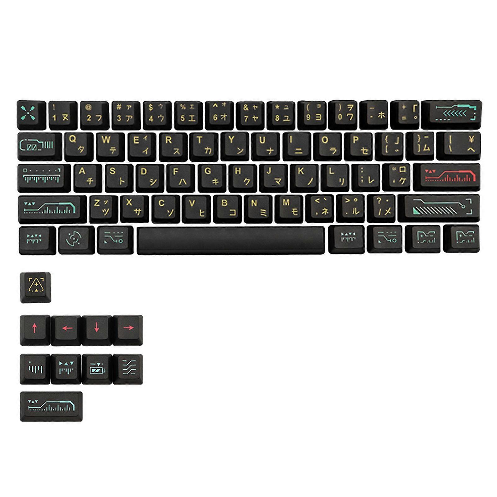 Dye-Sublimation PBT Keycaps Set Awakening 71/128 Keys OEM Profile 5-Surfaces Dye-Subbed Keycap for Game Lovers 71 Key