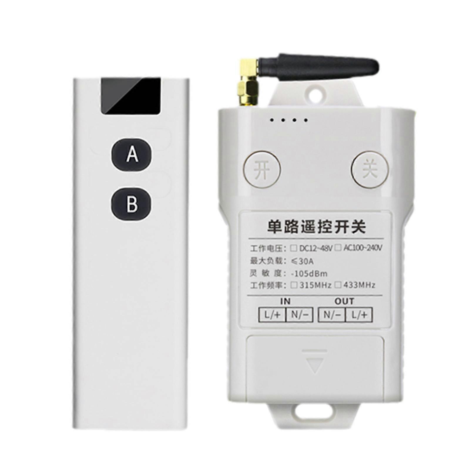 High Power Water Pump Motor 30A Wireless Relay RF Remote Control Radio Controller Switch Receiver Transmitters For Light
