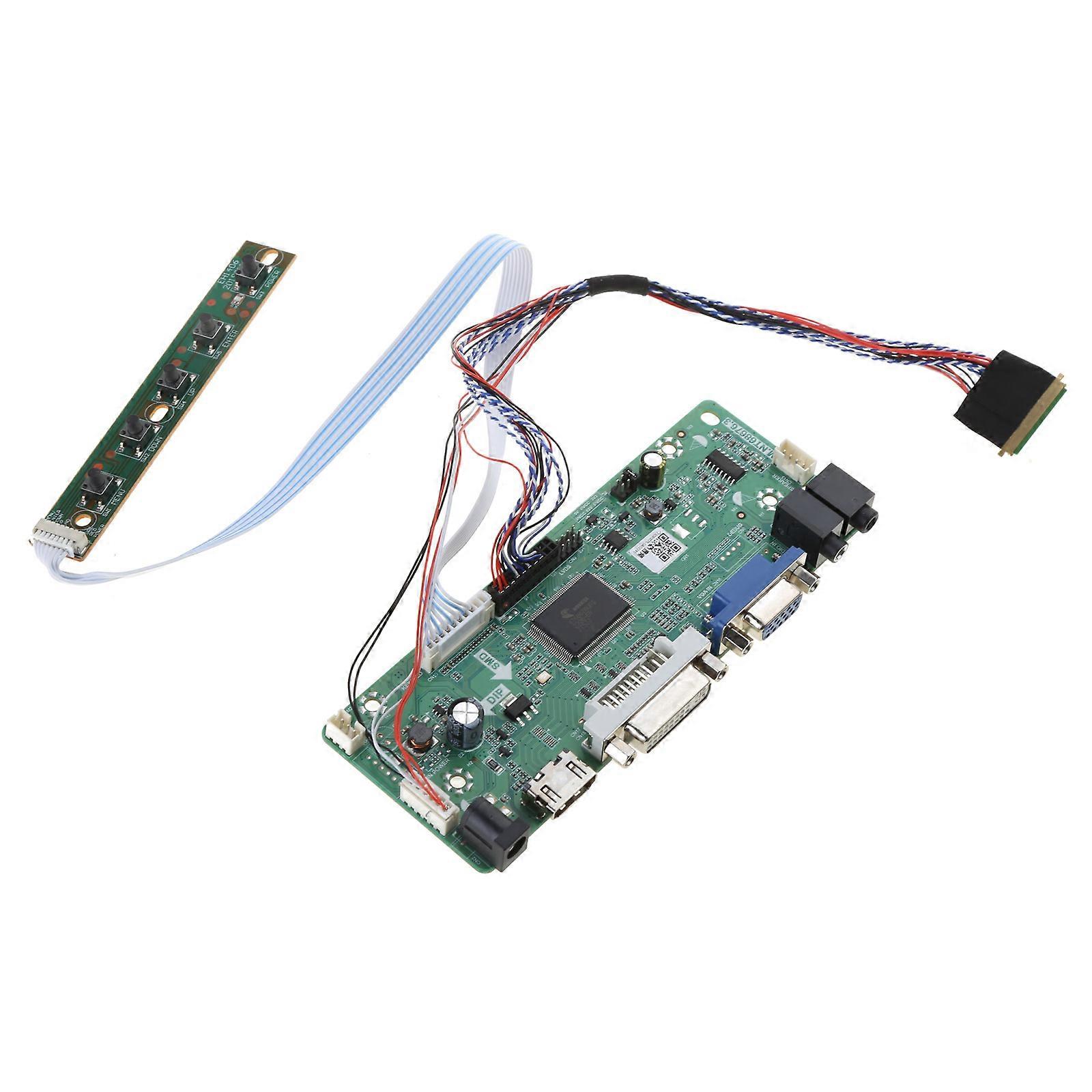 Controller Board LCD HDMI-compatible DVI VGA Audio PC Module Driver DIY Kit 5 for Key Control with Led Indicator 12V/2A-