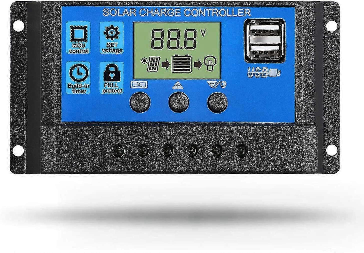 Solar Charge Controller, 20a Solar Panel Controller 12v/24v Pwm - ya