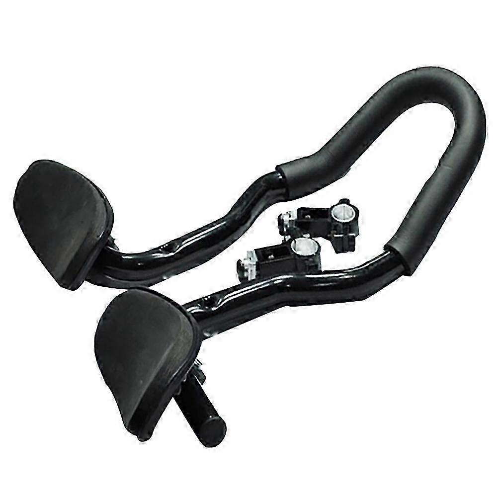 Aero MTB Handlebar Aluminum Alloy Cycling Handlebar with Integrated Rest Black 37X30X6CM