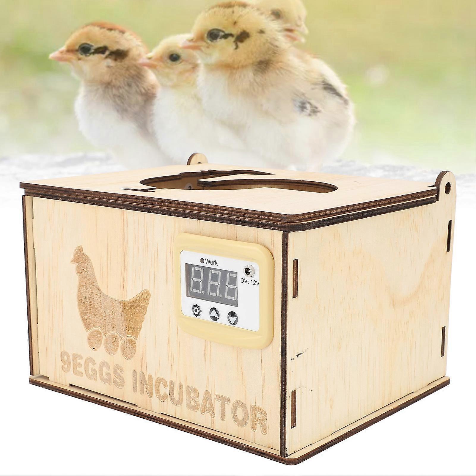 9 incubateur d’œufs intelligent en bois de pin efficace thermostat machine d’éclosion de lit d’eau