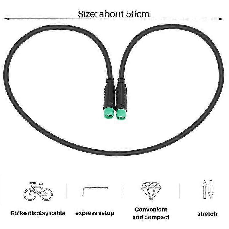 5-nastainen uros-uros sähköpolkupyörän ebike-näytön jatkokaapelin liitin Bafang Mid Motor BBS01/BBS02/BBSHD:lle