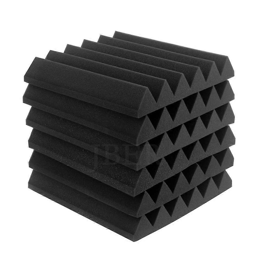 Fireproof Soundproof Wall 6 Pack Charcoal Acoustic Sound Foam Panels 5 X 30 X 30 cm/2" X 12" X 12" Studio Foam Wall
