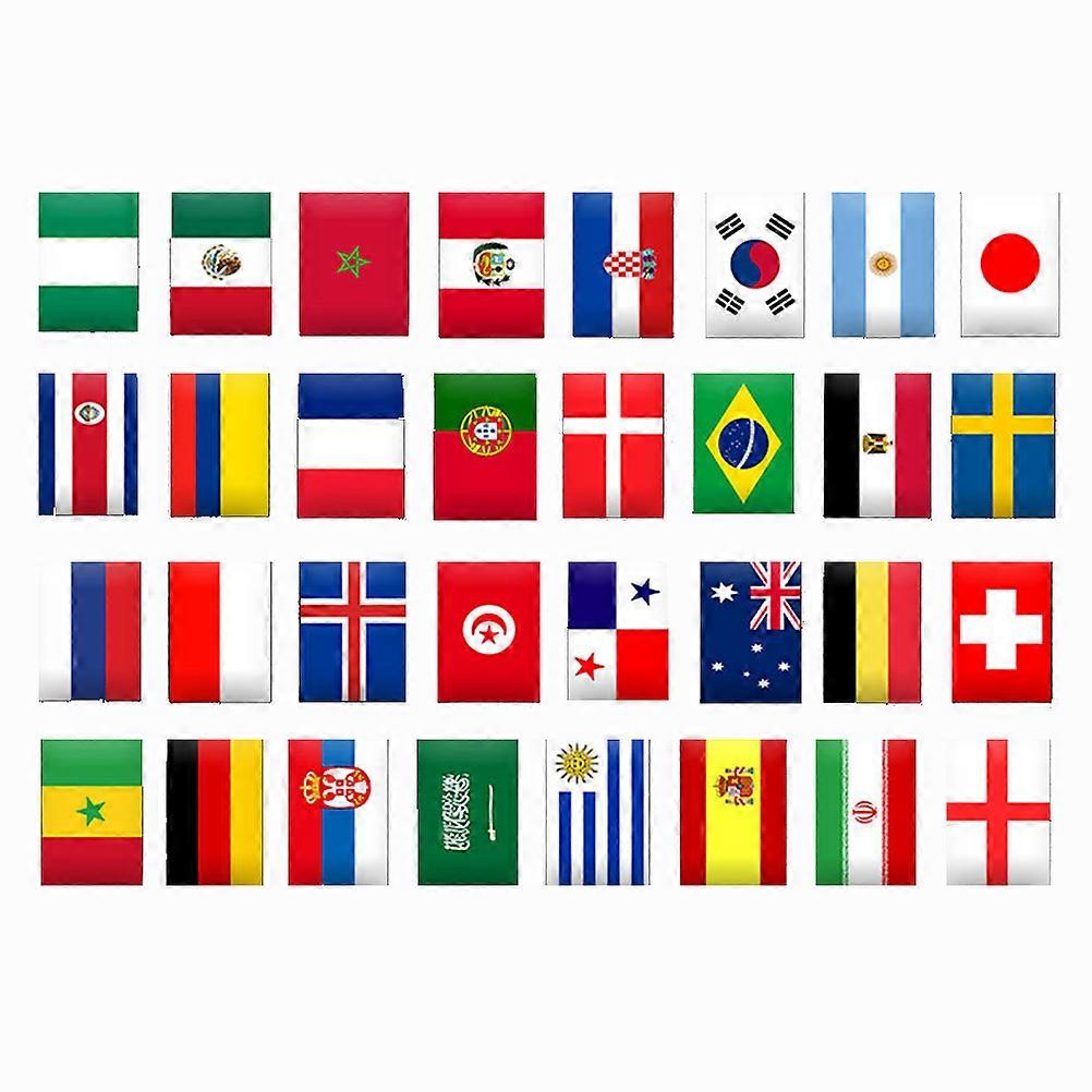 Små internationella flaggor för skrivbord, stabil bas för förbättrad estetik