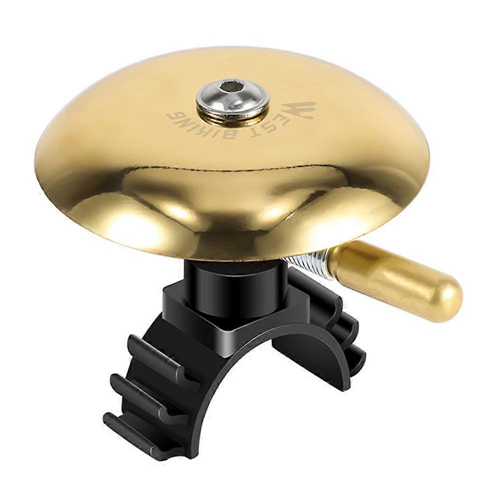 Retro Bike Bell for Mountain and Road Bikes Made of Brass with Golden Color Clear Tone 1 Pc