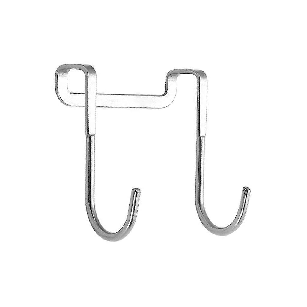 Hook Rail Coat Rack for Back Door - Drilling Easy and Stable Hat, Robe, and Clothes Hanger in Durable Metal