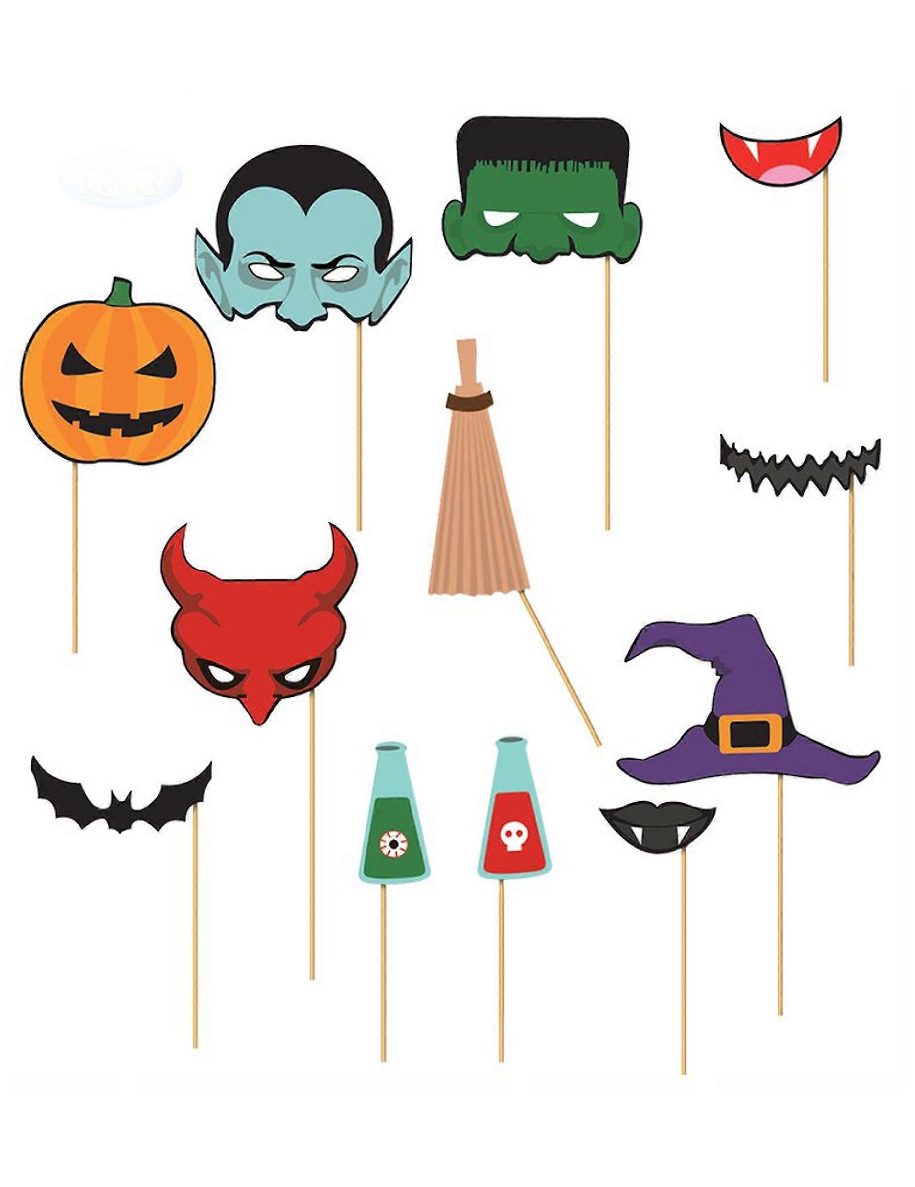 12-piece Halloween photobooth kit