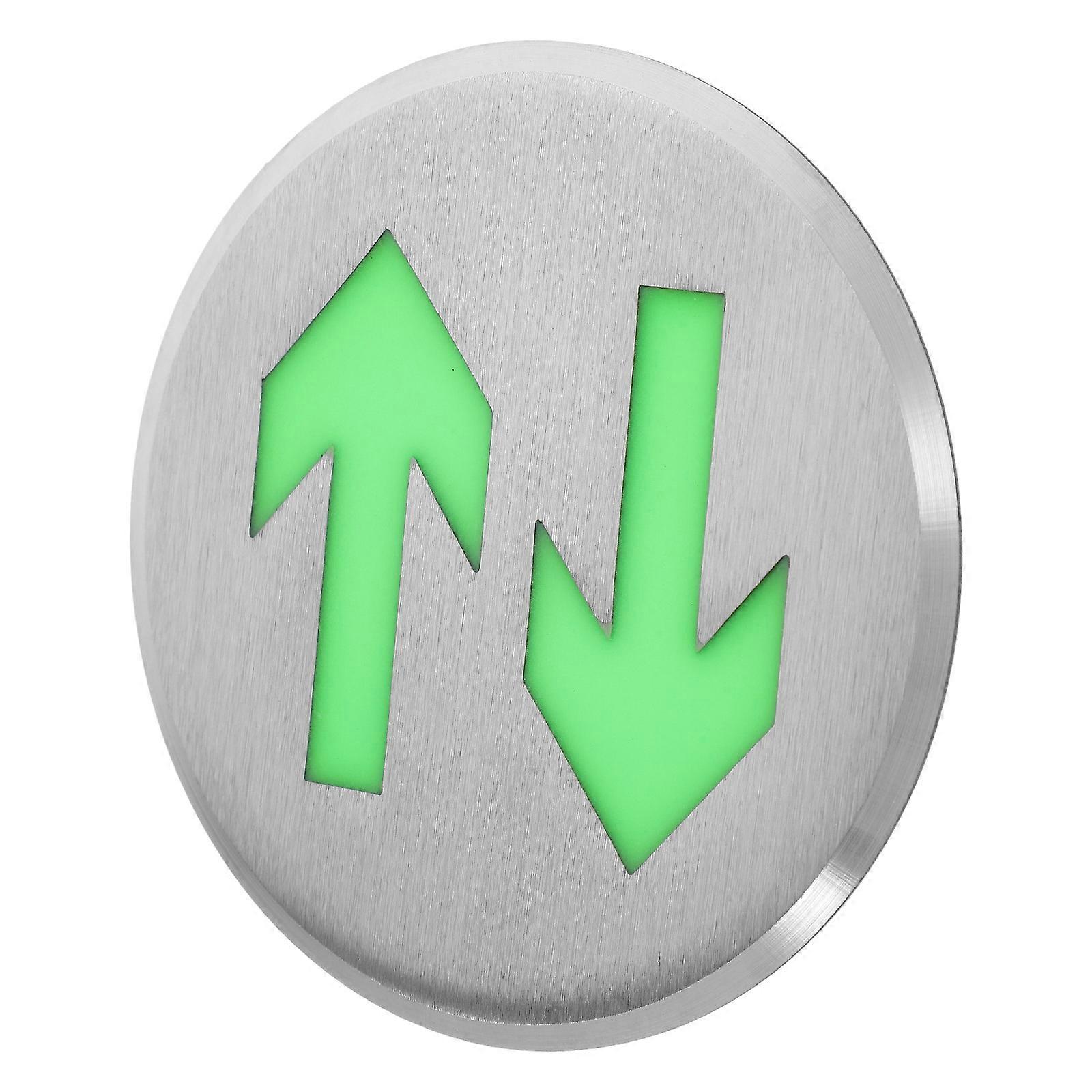 Arrow Signs Glowing Arrow Safety Sign Emergency Exit Guidance Floor Sign Silver 11.40X11.40X0.10CM Self Illuminating 1Pcs