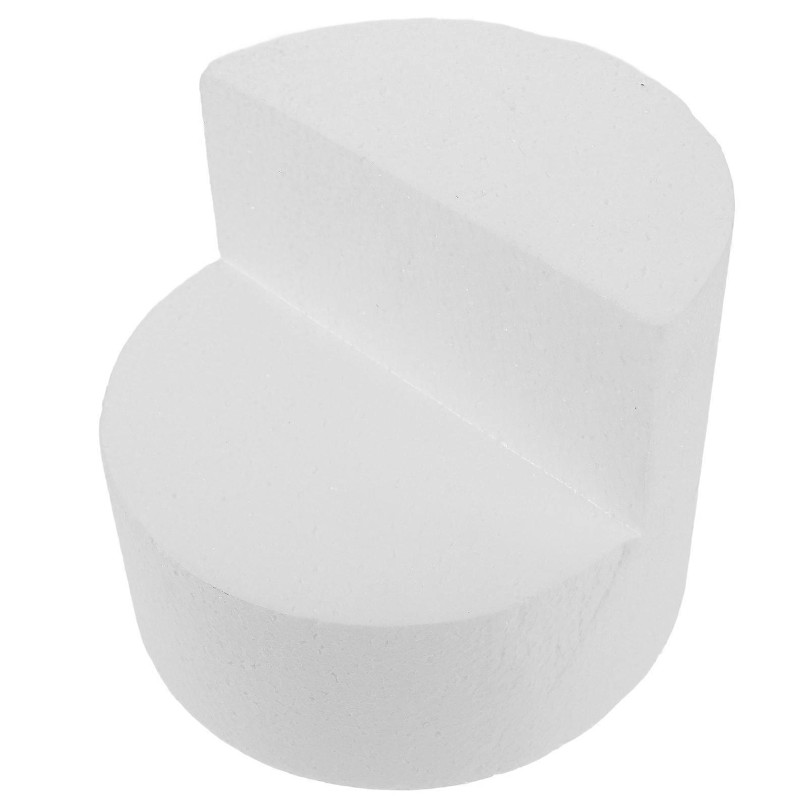 Practice Cake Dummy Stepped Cake Shape Beginners Anniversaries White 6瀵?(Total Height 12cm) Decorating Practice 1Pack