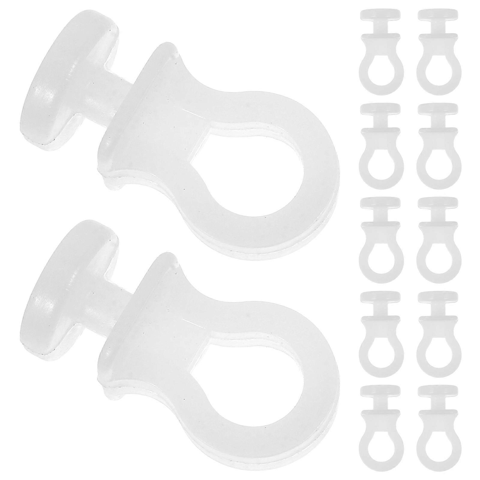 White Plastic S Hooks 100pcs for Sliding Tracks Flexible Storage Kitchen Utensils Hanging Closet Plants Household Organization Space Saving Utility
