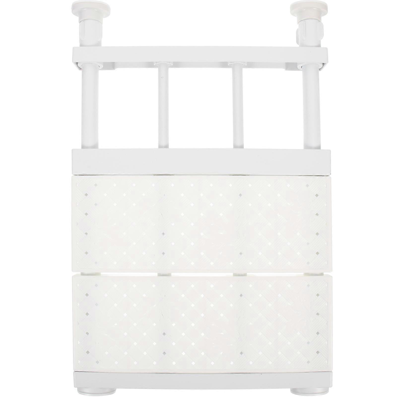 Strong Retractable Shelf Telescopic Wardrobe Shelf Non Slip Stability Abs Material Length Adjustable 30 45cm 1Set