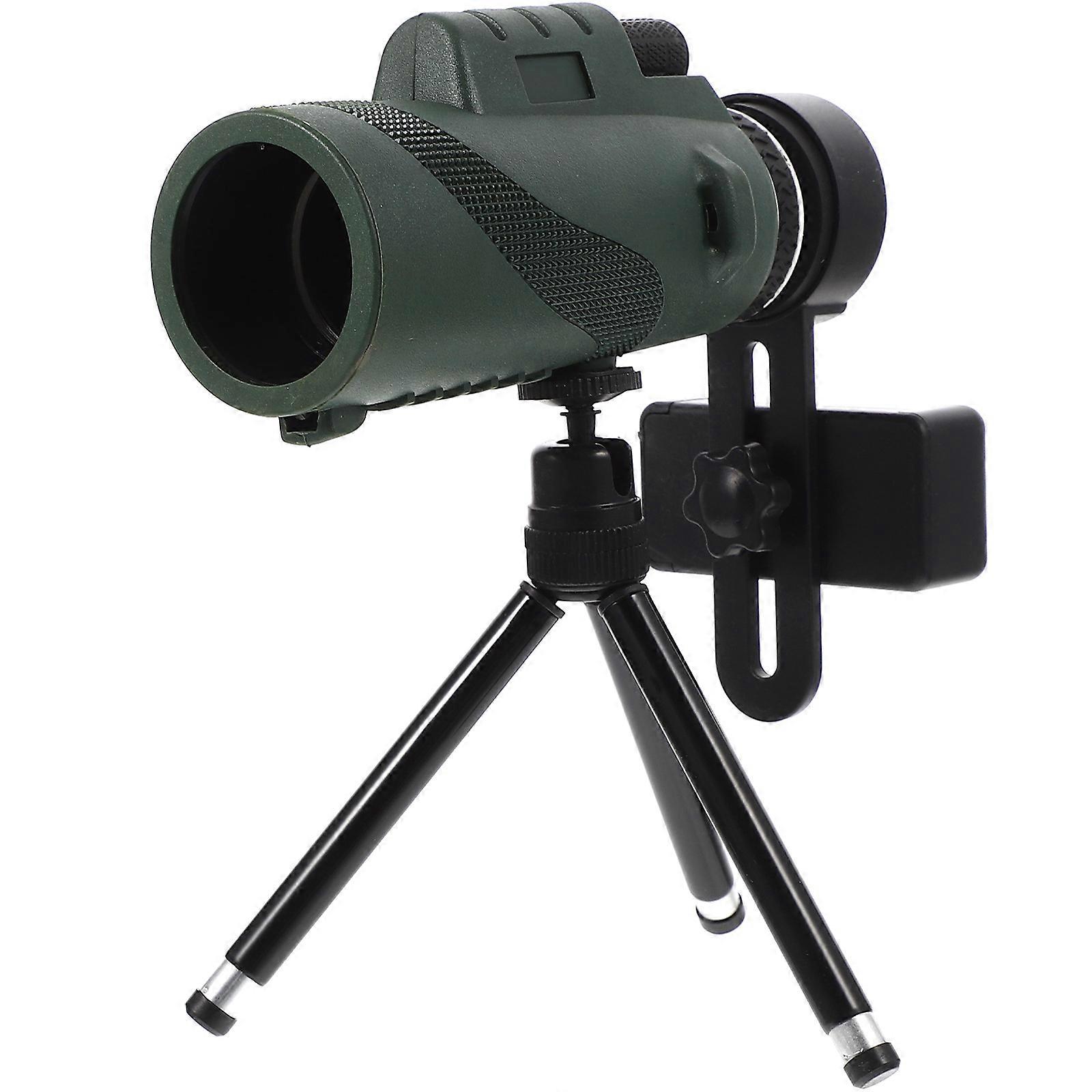 High Definition Monocular Telescope Portable Bird Watching Magnification 12x Black 1Set