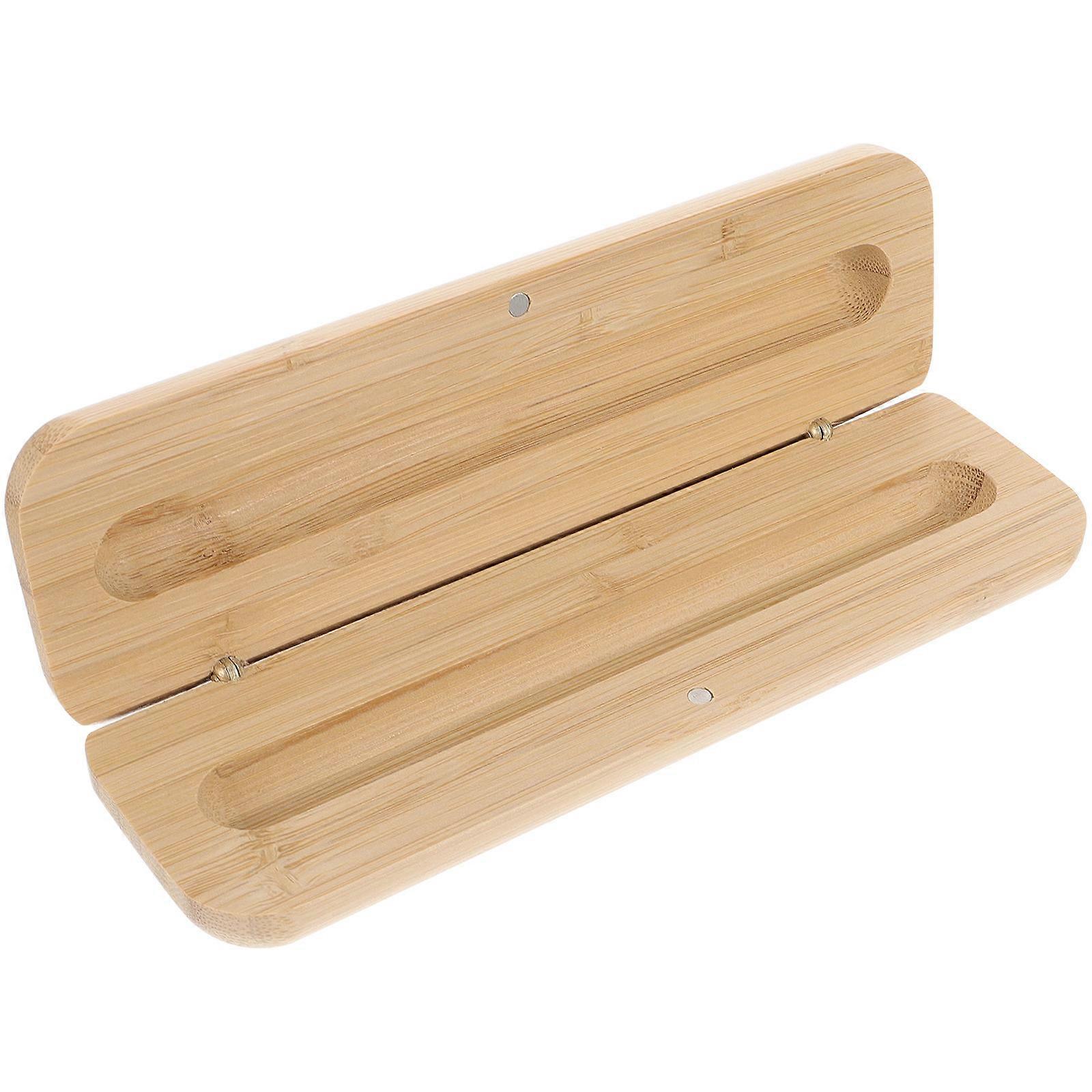 Khaki Synthetic Pen Box for Storage Compact Size Natural Style Gift Box 1 Pc