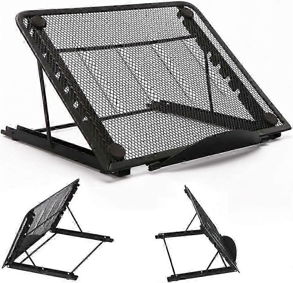 Aluminum Foldable Laptop Stand - Adjustable Notebook Bracket with Ventilation - Portable Support