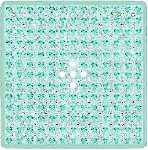 Non-Slip Teal Bath Mat with Suction Cups - Durable Stylish Machine Washable