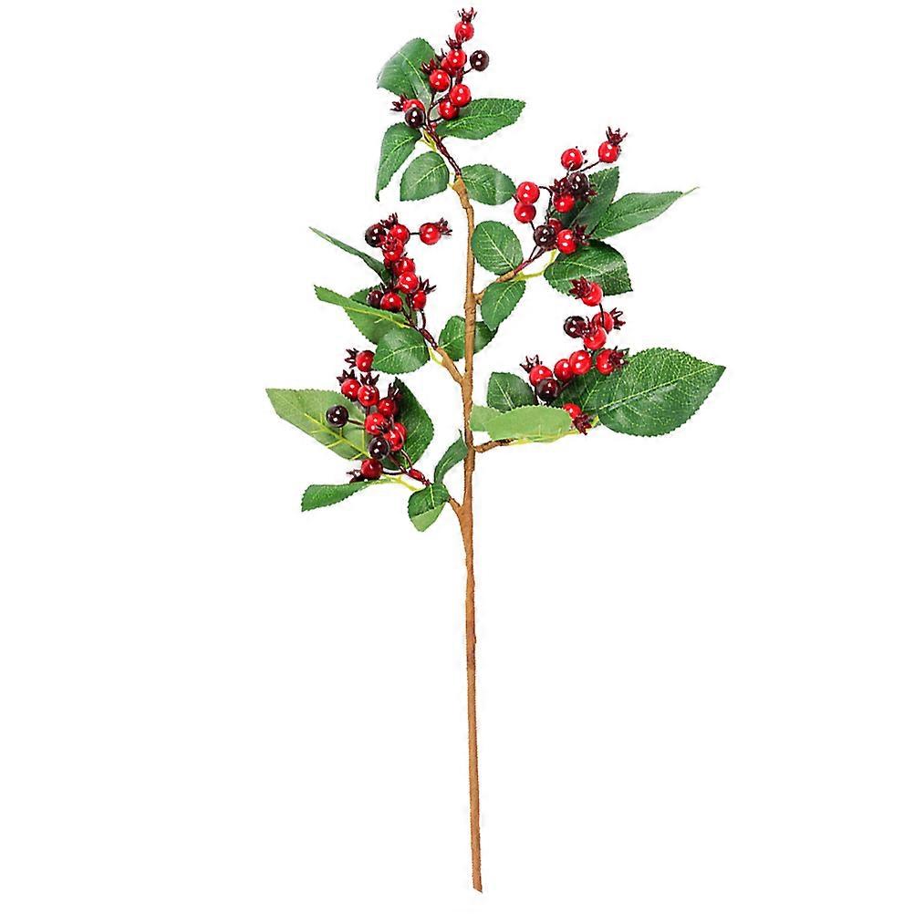 Faux Red Berry Branches for Christmas Trees, Party Centerpieces, Weddings & Home Decor – Lifelike Artificial Fruit Branches for DIY Projects