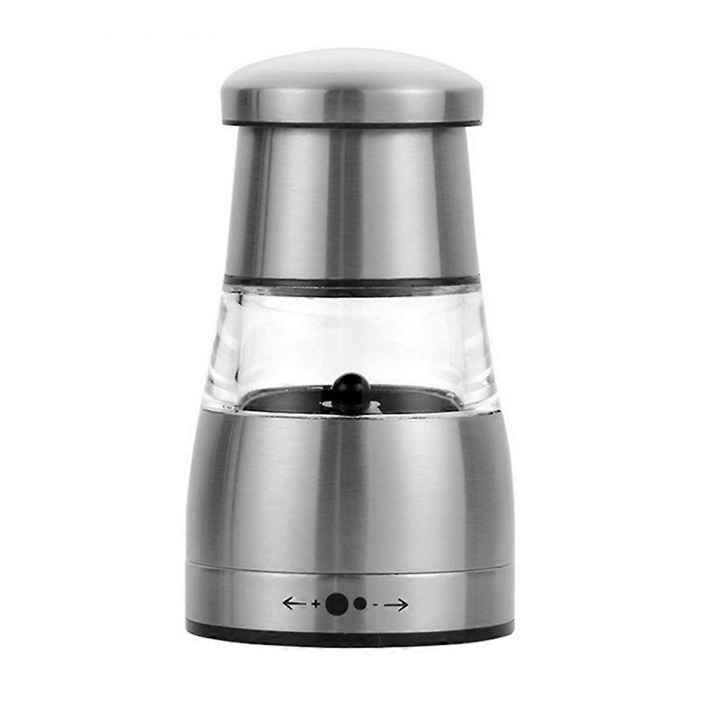 Grinding Stainless Steel Pepper Mill For Home Cooks Silver Cylindrical 1Set
