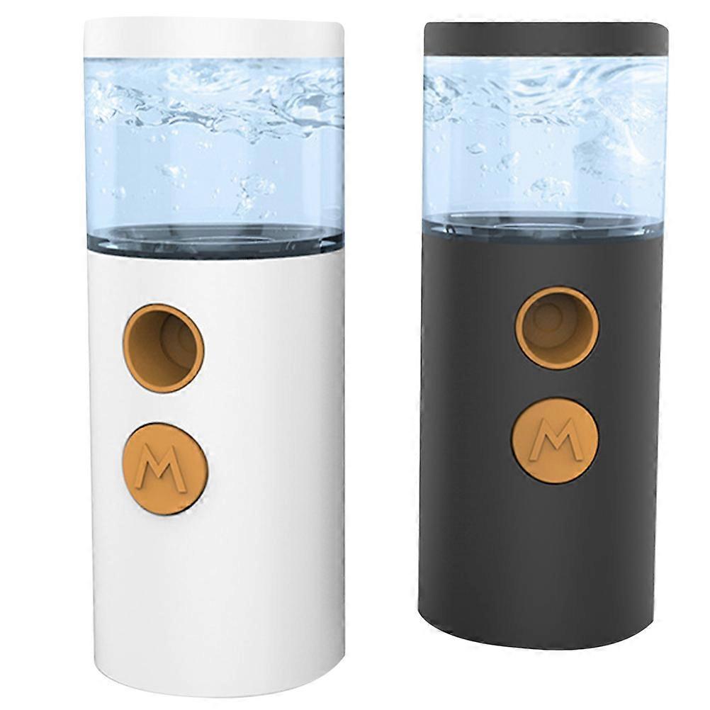 Facial Hydration Humidifier Nano Spray Hydrating Tool Compact Design 2Pcs Black