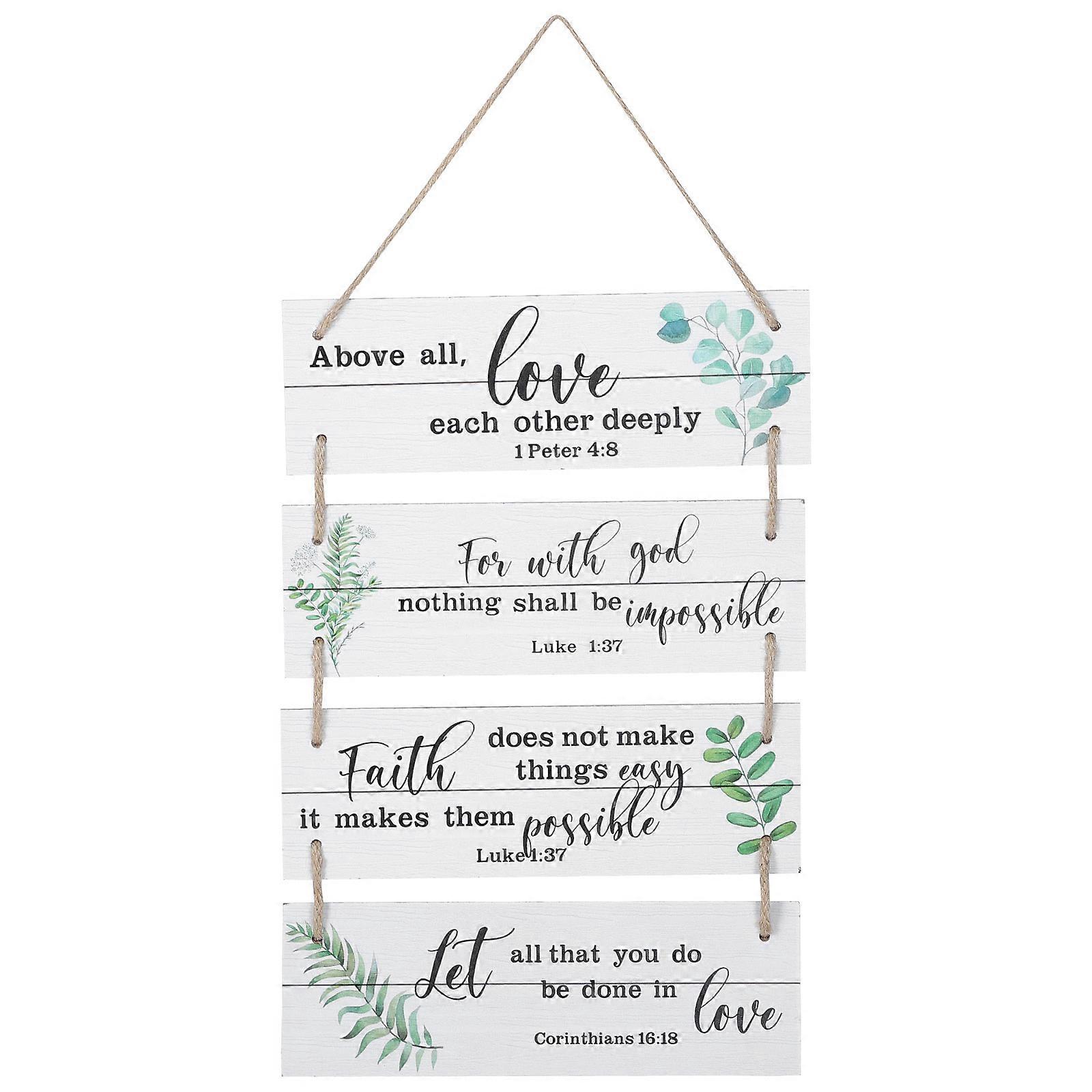 Rustic Wooden Wall Art Plaque with Inspirational Quotes – Motivational Greenery Decor for Home, Dining Room, and Farmhouse Office – Beautiful Wall
