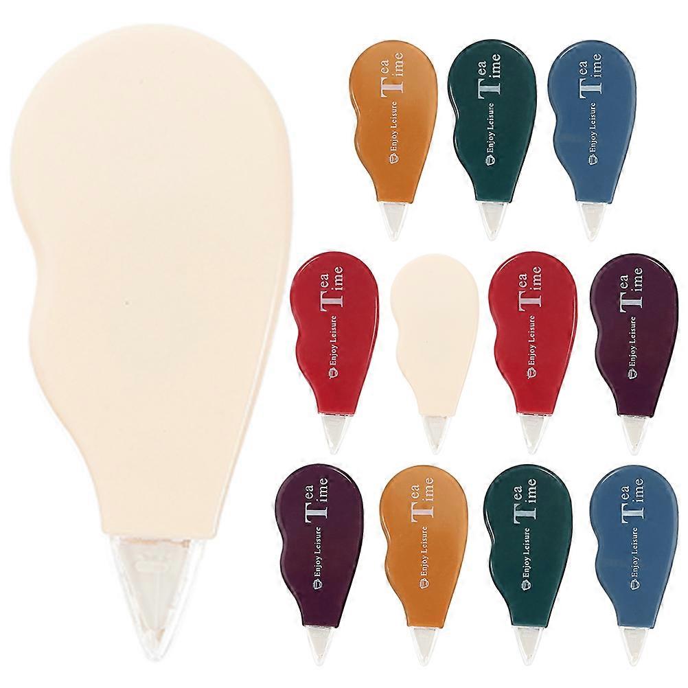 Convenient Correction Tape School Supplies Office Work Assorted Color Compact Design 12Pcs