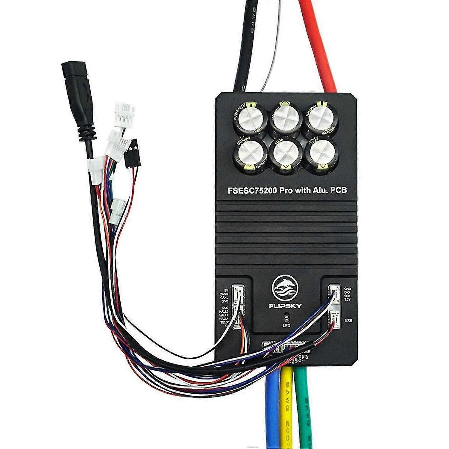 Flipsky 75200 Pro Brushless ESC with Aluminum PCB Based on VESC for Fighting Robot Surfboard AGV Rob