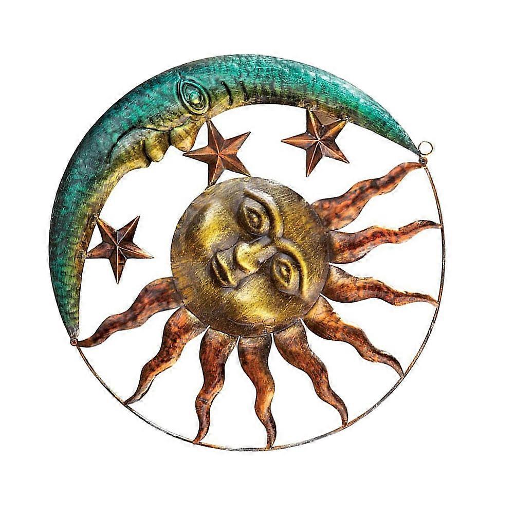 Sun Moon Pendant Creative Wall Decor for Home with 1Pcs Iron Material