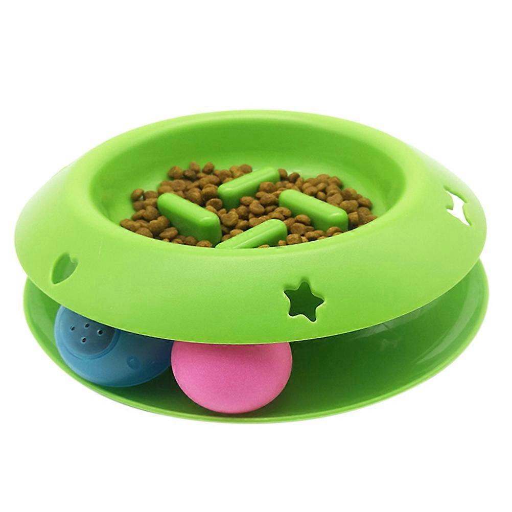 Cat Slow Feeder Bowl For Feeding Time Assorted Color 20 x 20 x 6.5 cm 1Set