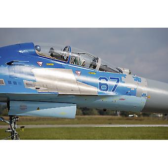 Ukrainian Air Force Su-27UB Flanker doubleseater. Poster