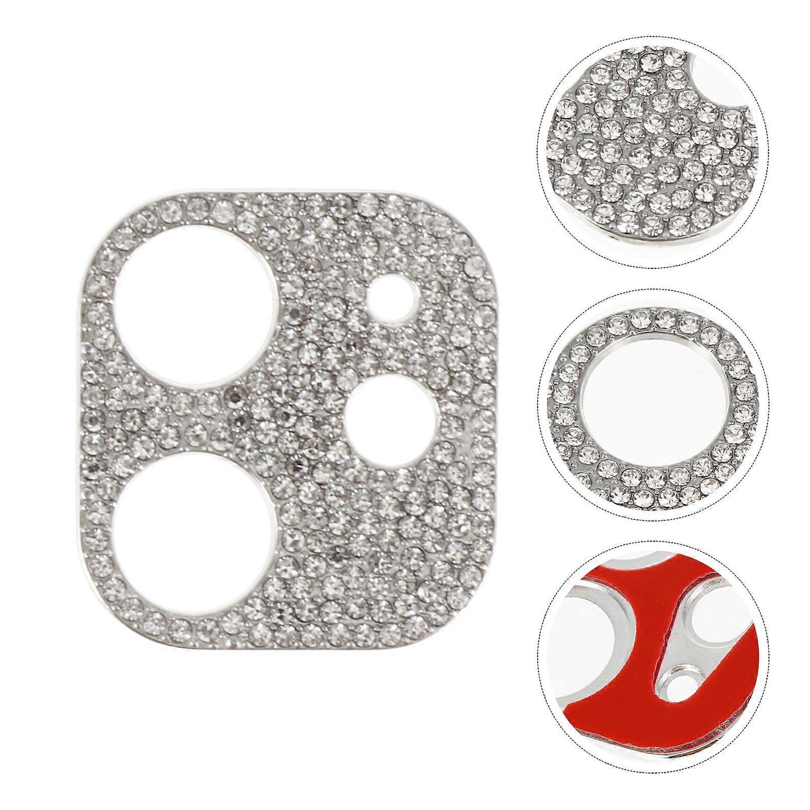 1pc Camera Lens Protective Frame with Rhinestone Decor compatible for IPhone12