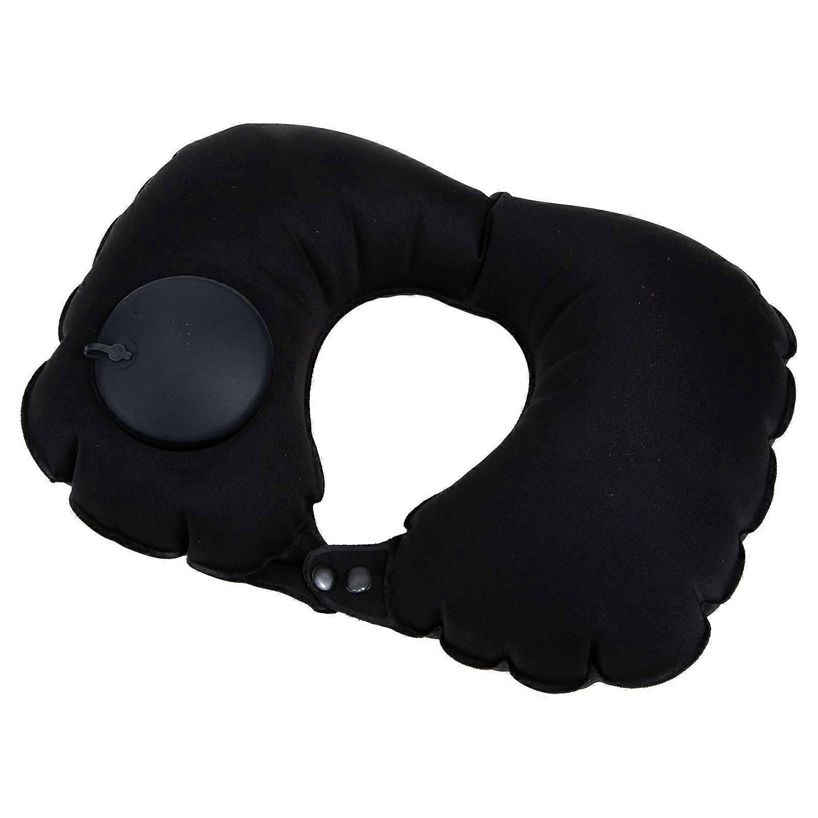 Blow Up Pillow Airplane Pillow Inflatable Travel Accessory U Shaped Cervical Spine Protection 1Set