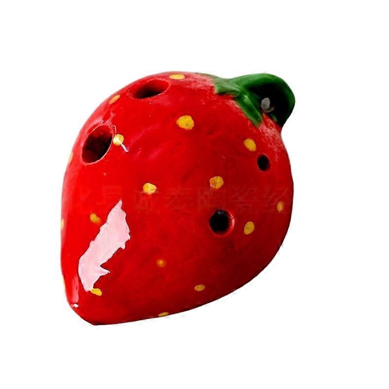 Fraise Fruit 6 trous Creative Gradient Couleur Céramique Flûte Faite à la Main