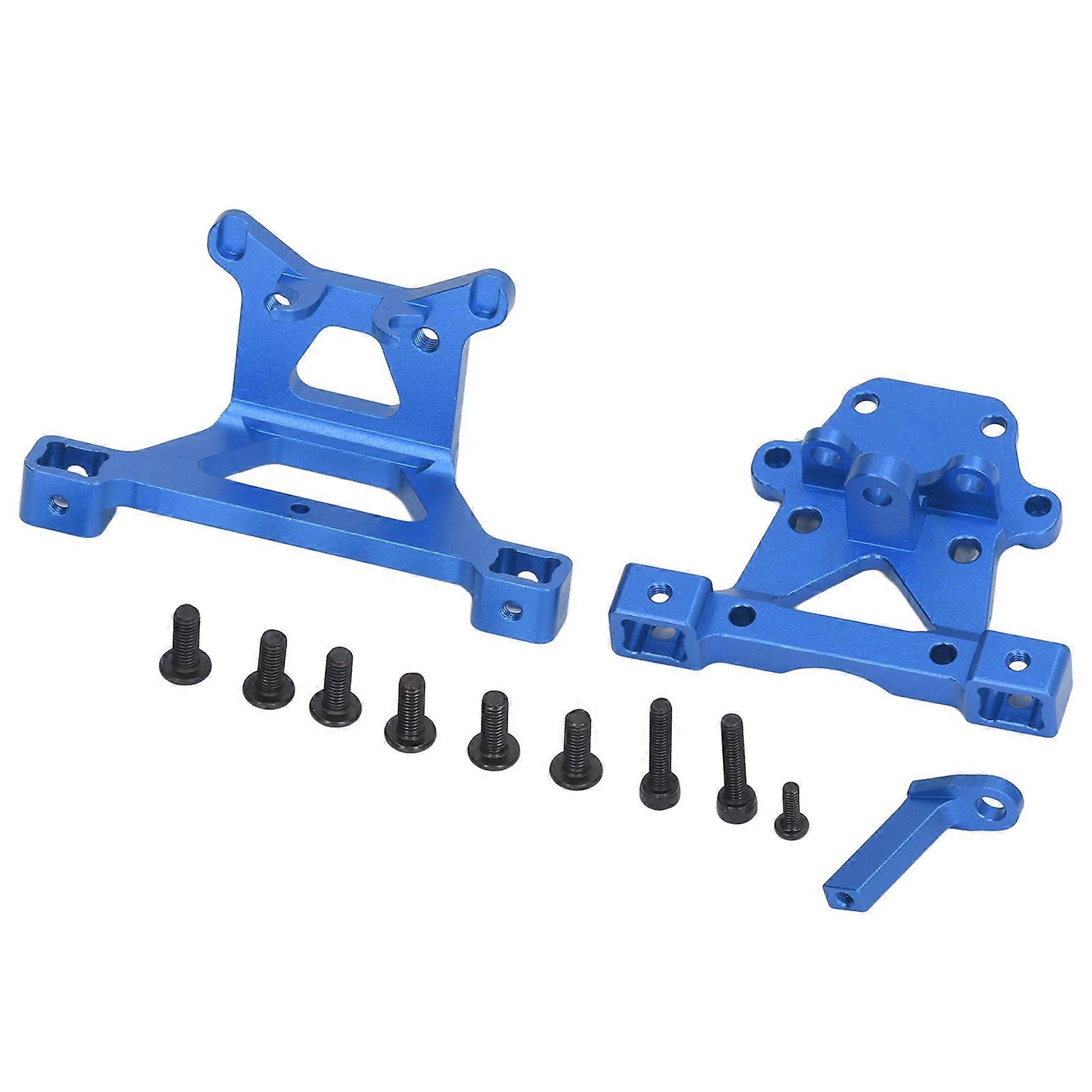 RC Front Rear Body Post Mount Aluminum Alloy Shell Post Fixing Bracket Set for Traxxas E Revo Slash 1/16 RC Car Blue
