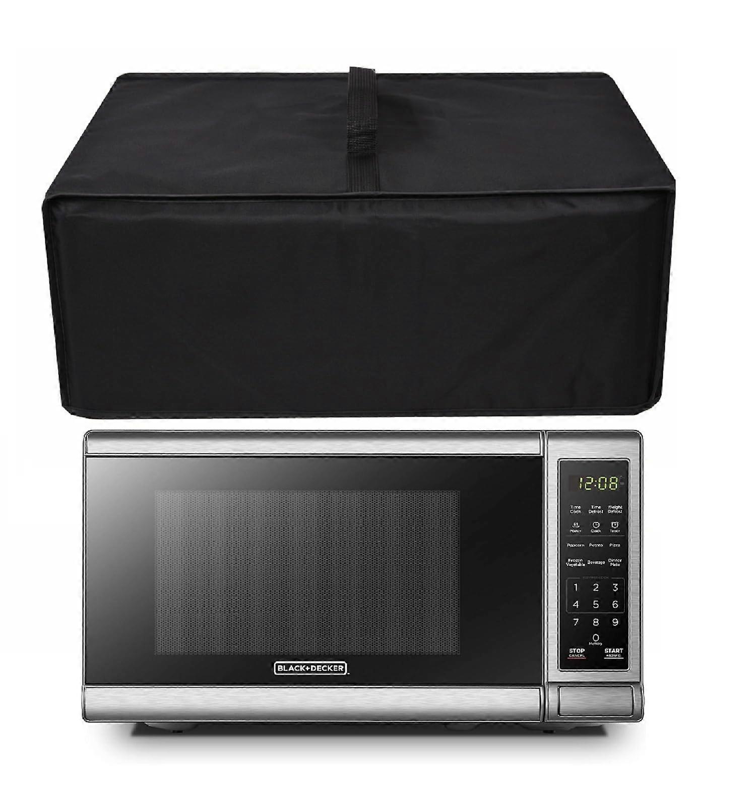Microwave Dust Cover 600D Nylon Compatible with BlackDecker EM720CB7, 0.7 Cu.ft, 700 Watt, 0.7 cu ft, GE Worktop, JES1072SHSS and More