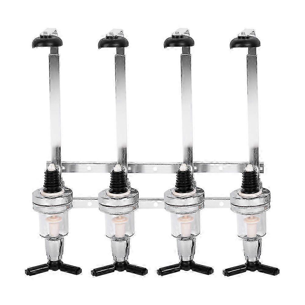 Wall Mounted Rotary Bottle Dispenser Rack for 4 Spirits