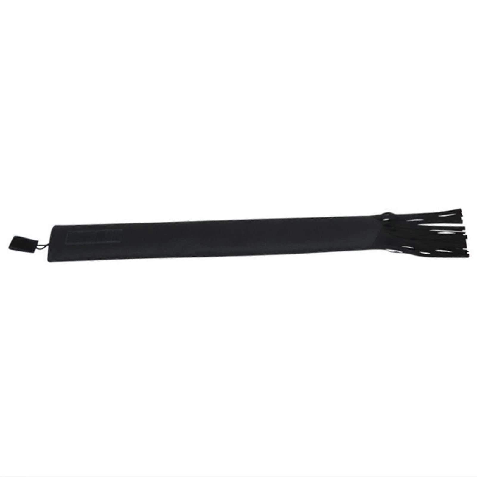 Ponytail Bag NonWoven Fabric Breathable Ponytail Protector with Fringe (Black)