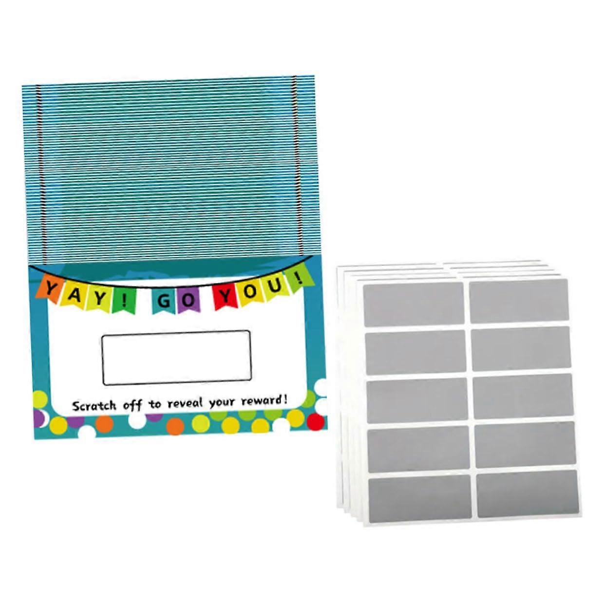 50 Sheets Scratch Cards for Children Party Scratch Cards Create Your Own Scratch Cards