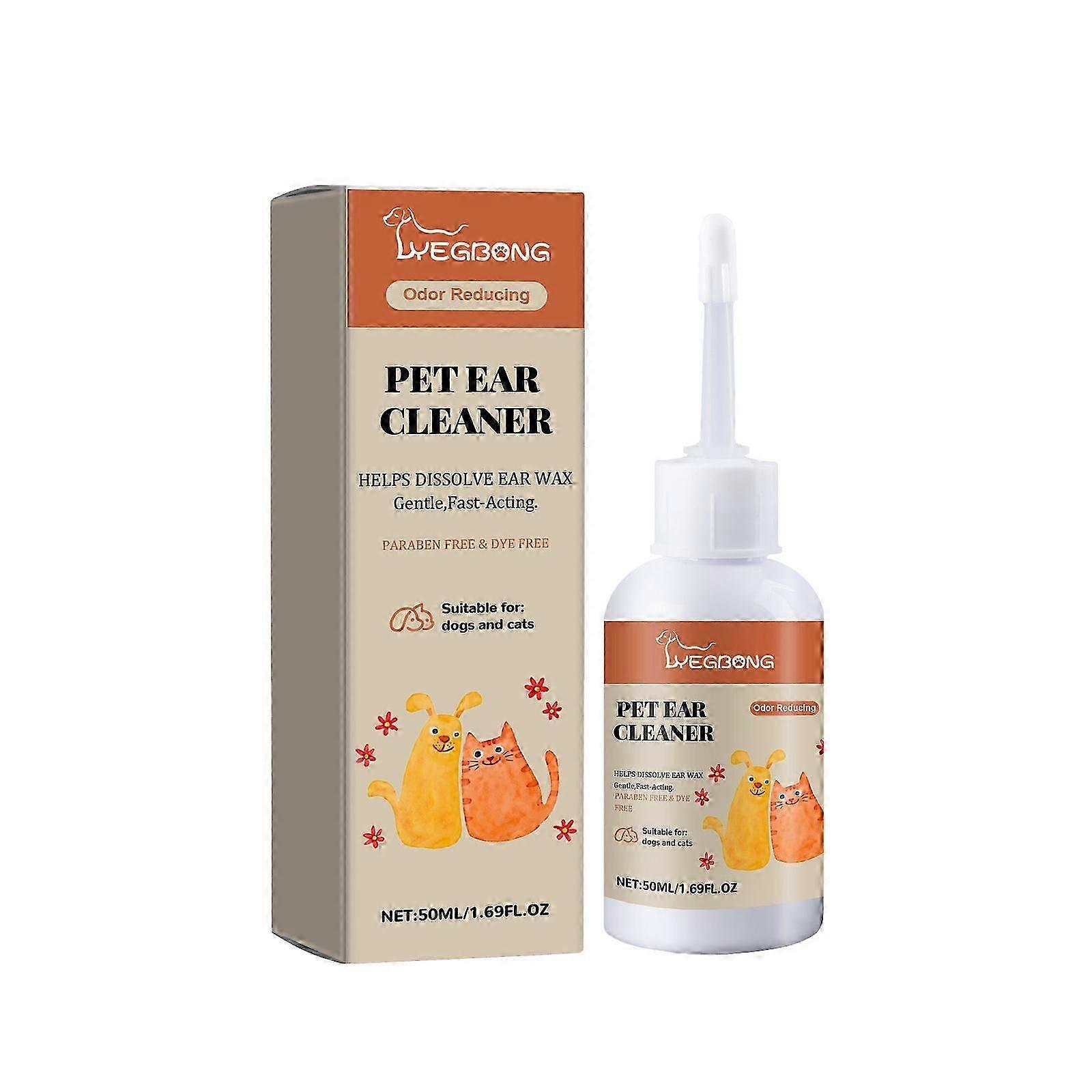 Dog Ear Cleaner Soothing Ear Cleaning Solution Ear Drops for Dogs Against Mites Prevention of Ear Canal Inflammation